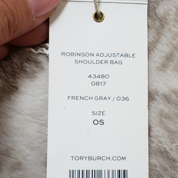 Tory Burch Robinson Adjustable Purse French Grey - Picture 8 of 8